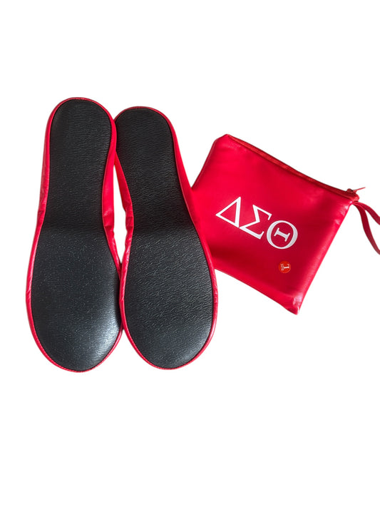 Delta Sigma Theta Foldable Ballet Flat & Wristlet