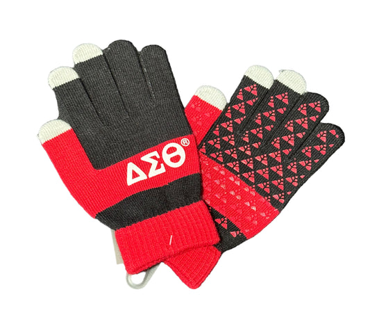 Delta Sigma Theta Knit Texting Gloves