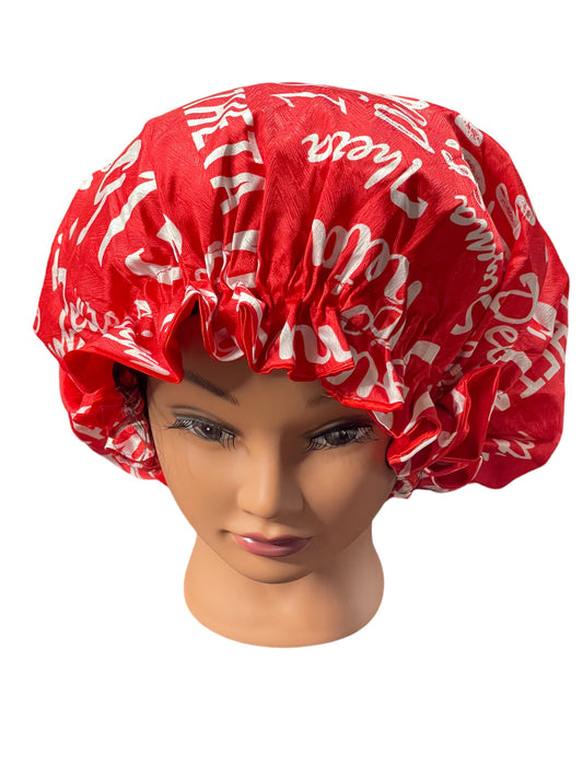 Red Satin Double Layer Bonnet