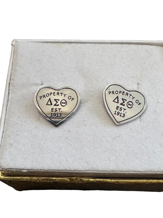 Stainless Steel Heart Stud Earrings