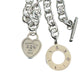 Delta Sigma Theta Stainless Steel Heart Toggle Necklace