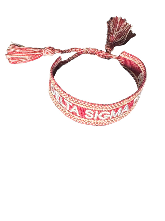 Delta Sigma Theta Woven Friendship Bracelet