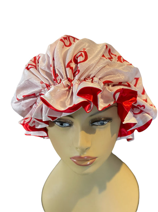 1913 Satin Double Layer Bonnet (White)