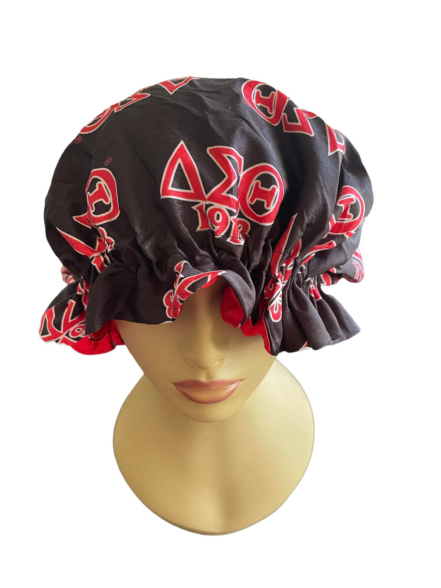 1913 Satin Double Layer Bonnet (Black)