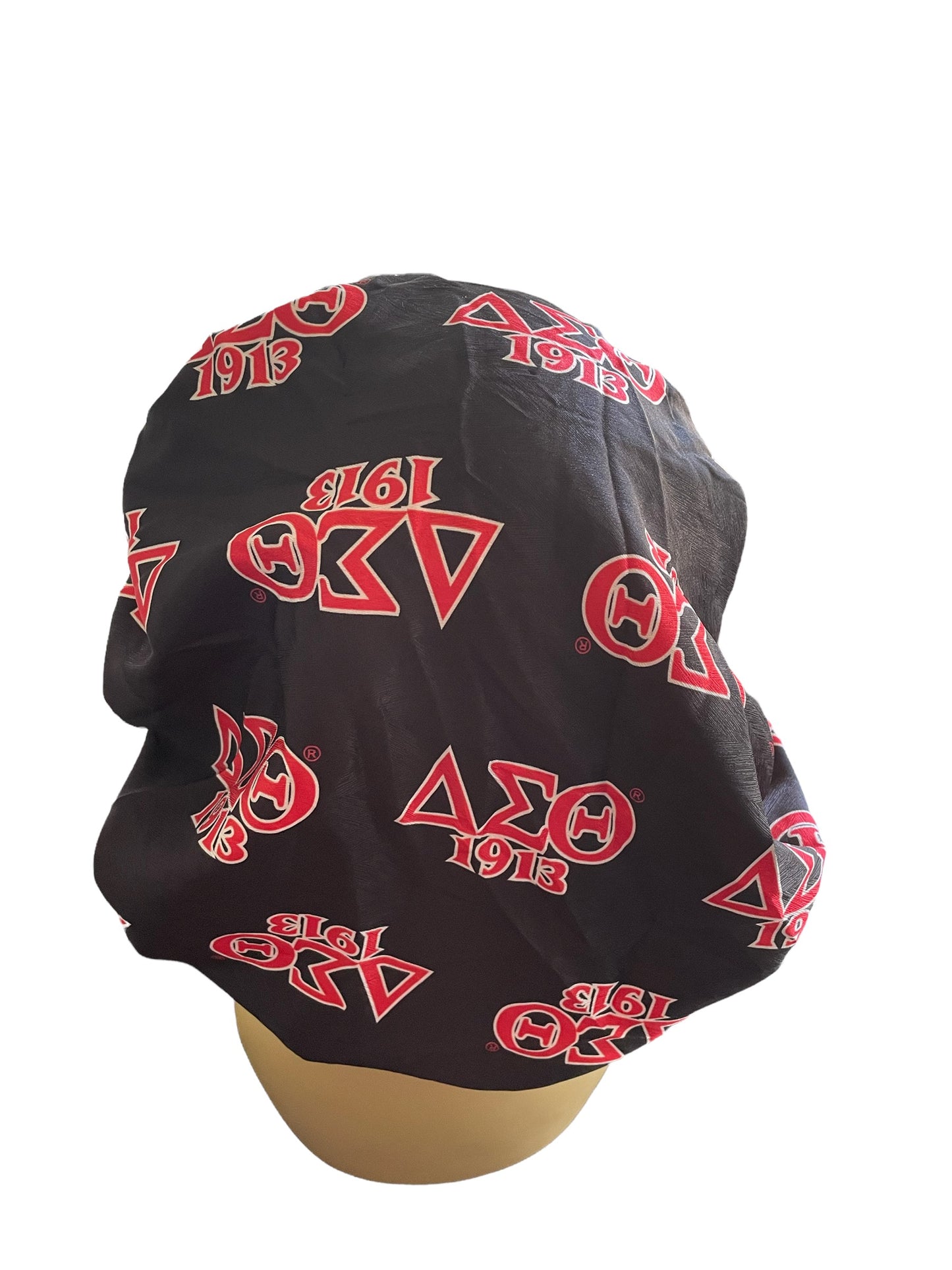 1913 Satin Double Layer Bonnet (Black)