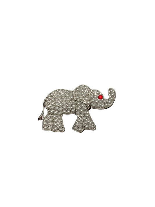 Trunks Up Pearl Brooch