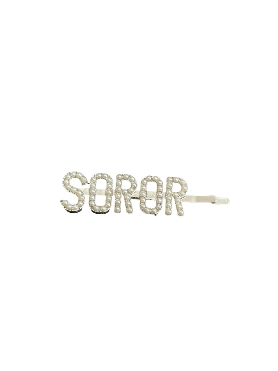 Pearl SOROR Hair Pin - Silver