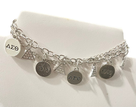 Dazzling Delta Charm Bracelet